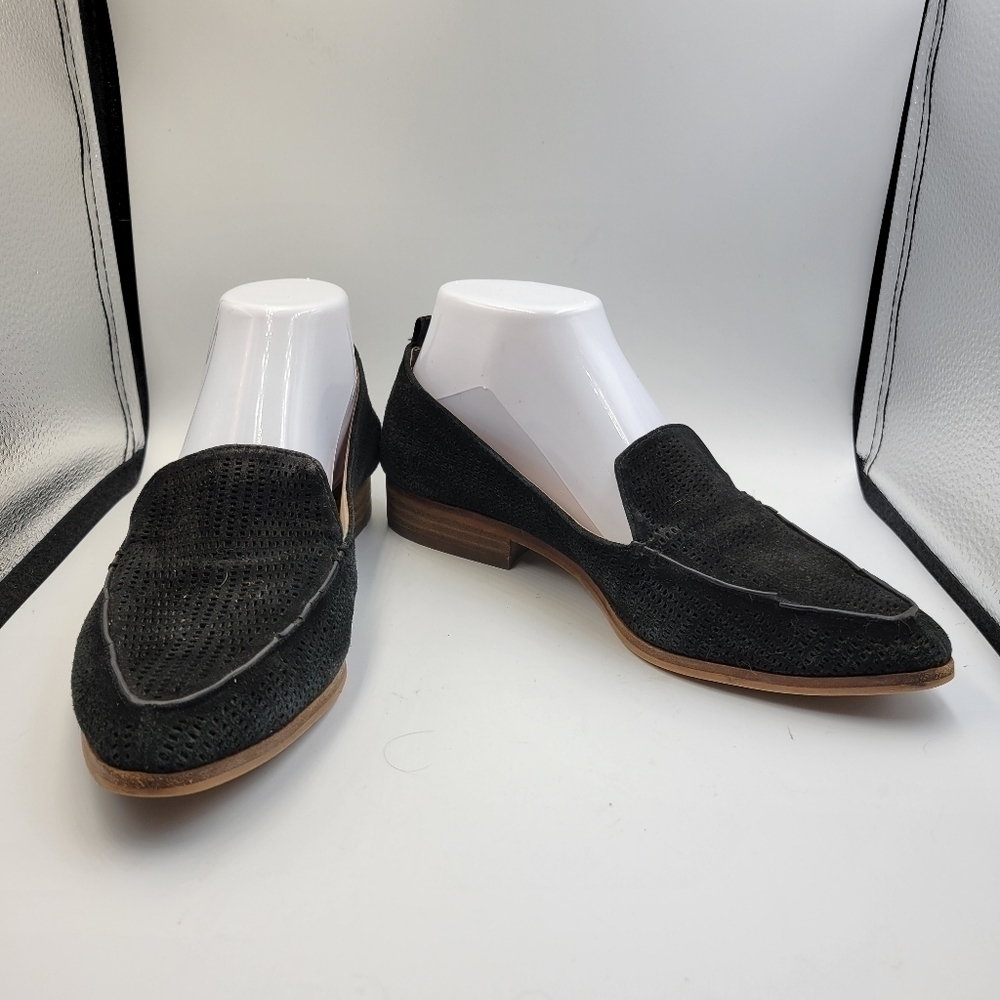 Vince Camuto Black Leather Loafers Sz 7.5